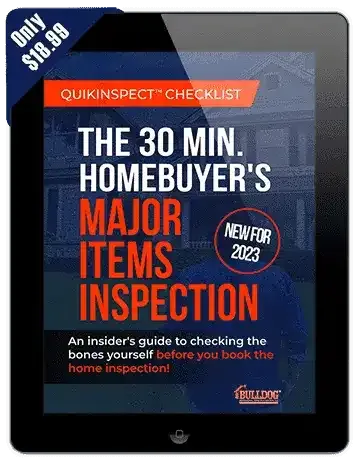 30 min homebuyers major items inspection checklist