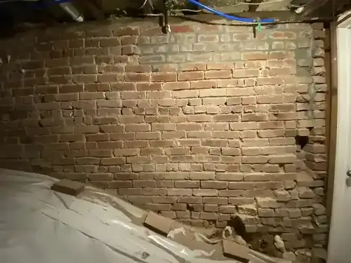 crumbling brick foundation
