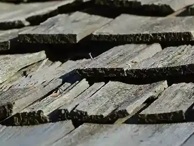cracked cedar roof shingles