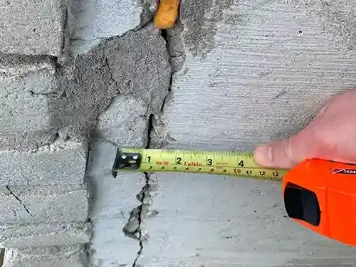 medium sized foundation crack