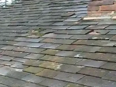old and wavy slate roof