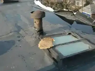 old flat roof