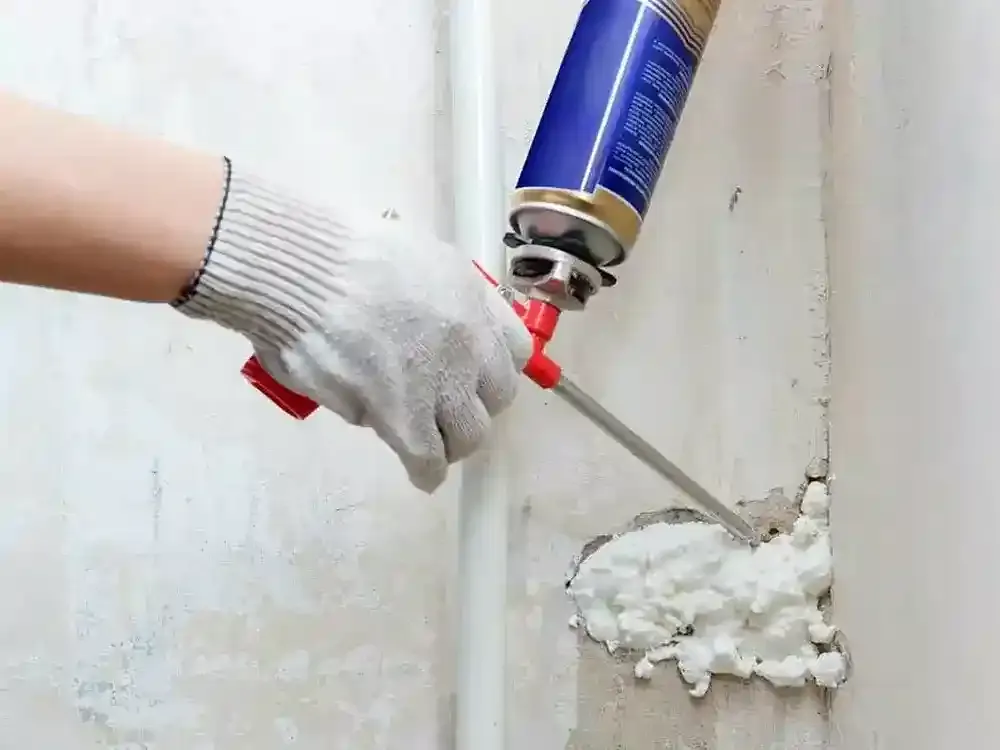 polyurethane spray foam poured concrete foundation