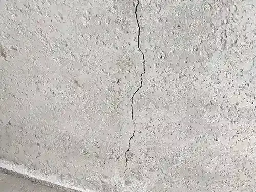 small poured concrete foundation crack