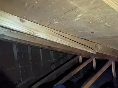 broken roof rafters