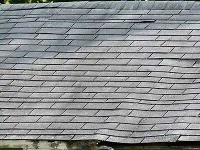 old wavy roof deck