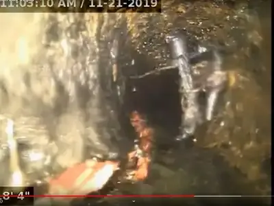 sample camera video of sewer scope inspection